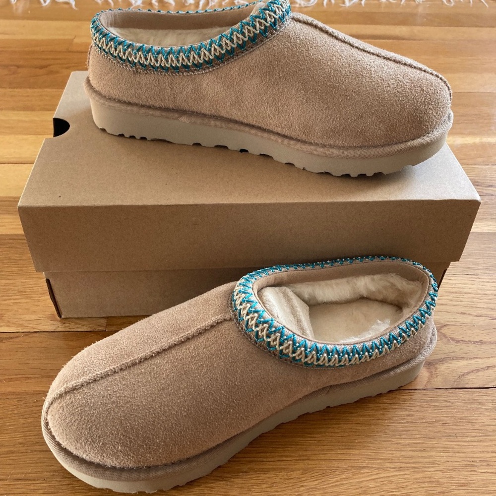 Size 8W- Ugg Tasman Driftwood / White Pepper Slippers (5955-DRF) SHIPS NOW